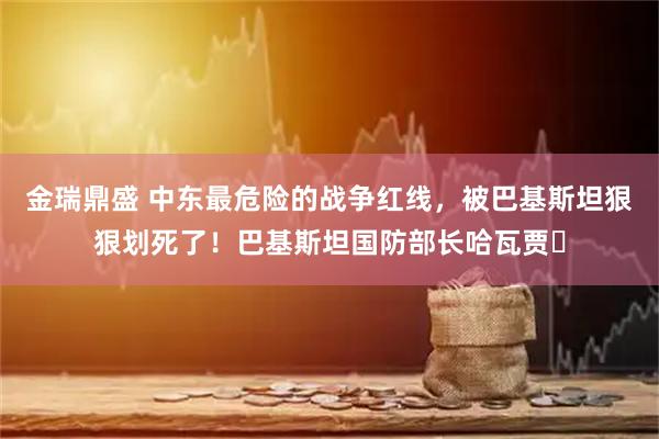 金瑞鼎盛 中东最危险的战争红线，被巴基斯坦狠狠划死了！巴基斯坦国防部长哈瓦贾・