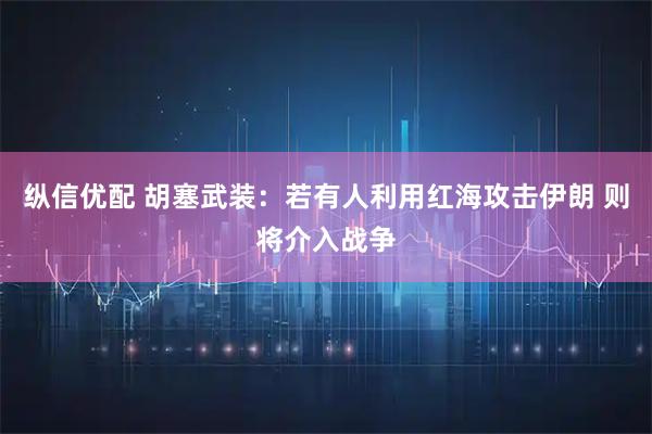 纵信优配 胡塞武装：若有人利用红海攻击伊朗 则将介入战争