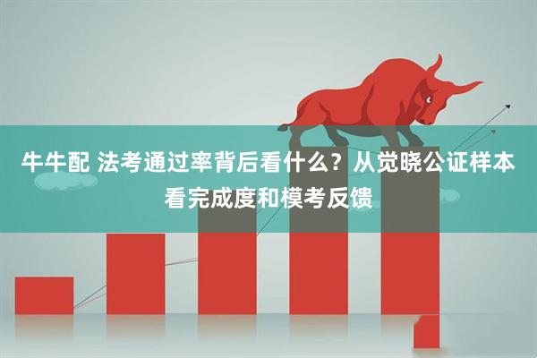牛牛配 法考通过率背后看什么？从觉晓公证样本看完成度和模考反馈